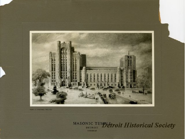 Drawing of the Masonic Temple, 1920s - 1948.203.001