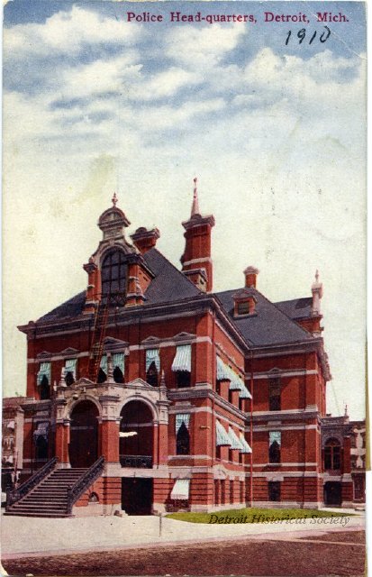 1910 Detroit Police Headquarters postcard