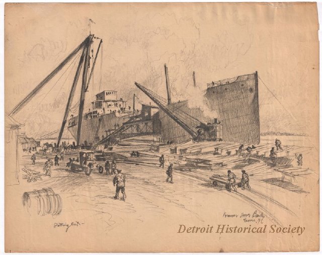Sketch of the Great Lakes Engineering Works, 1919