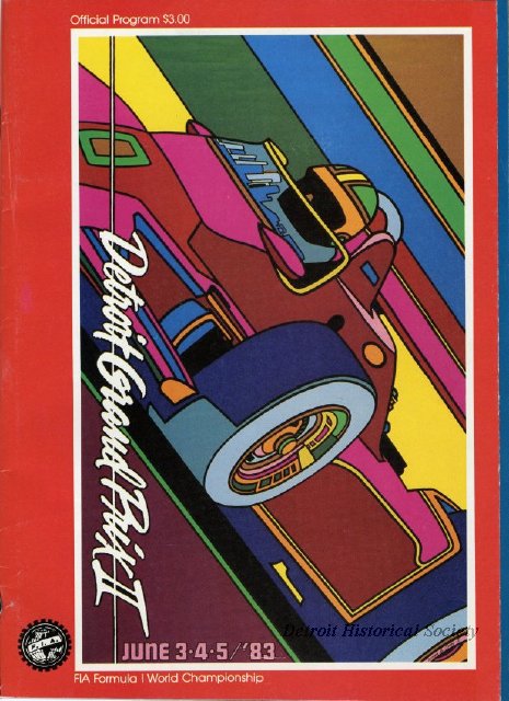 1983 Detroit Grand Prix Program