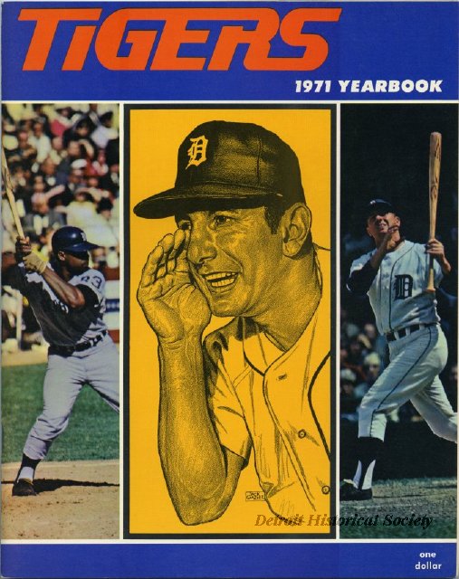 Al Kaline (right) on the cover of the Tiger's Yearbook, 1971 - 2004.072.006