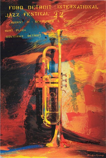 2001 Detroit International Jazz Festival poster