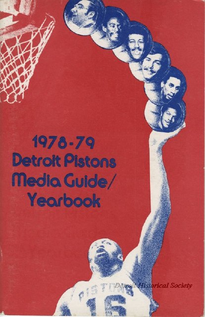 1978 Detroit Pistons media guide and yearbook