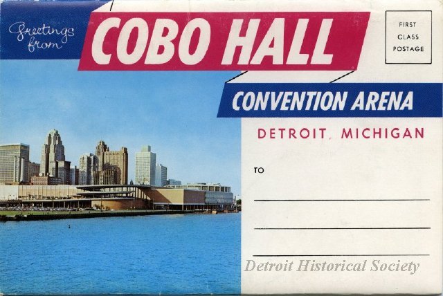 Cobo Hall Post Folder, 1964