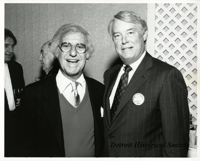 Photo showing Soupy Sales, left, with John Vanderzee, 1994 - 2012.032.015