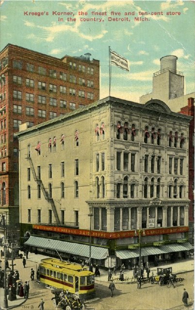 Postcard showing the Kresge's Korner store, 1913 - 2012.046.757