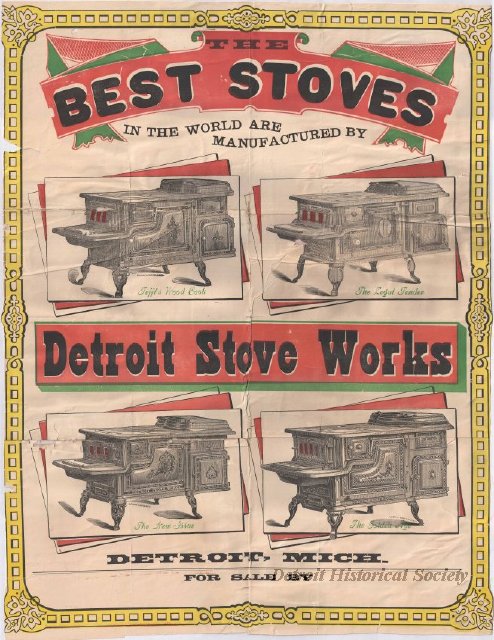 Detroit Stove Works advertisement poster