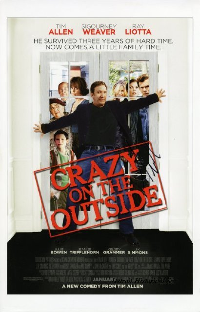 Movie poster proof for "Crazy on the Outside", signed by Tim Allen