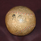 Ty Cobb autographed baseball