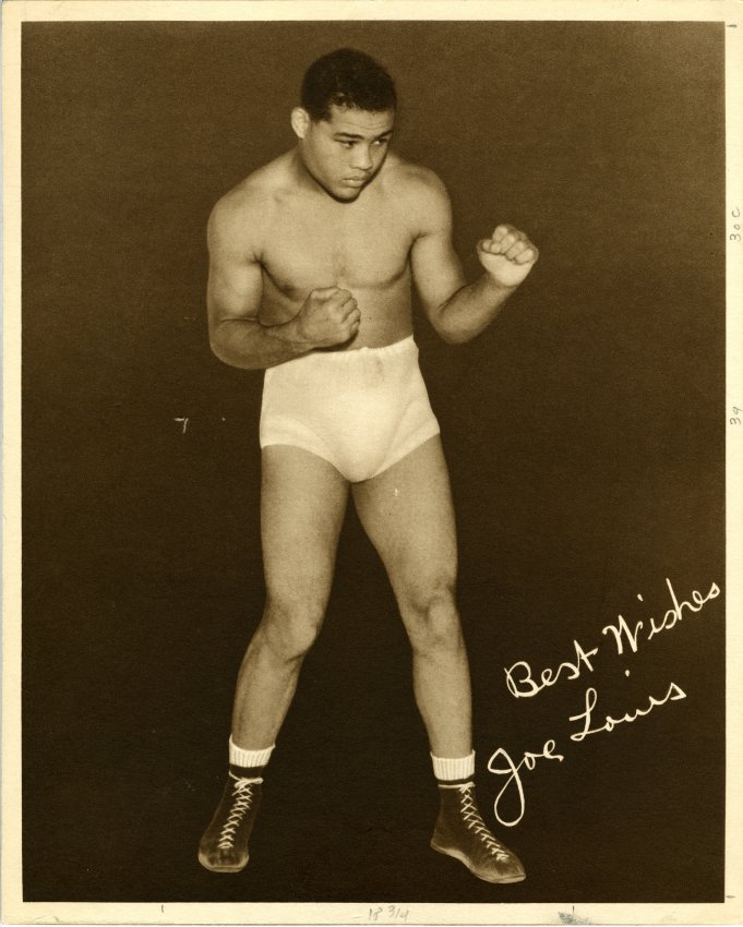  HistoricalFindings Photo: Joe Louis,Wearing Boxing Trunks &  Gloves,Boxer,Joseph Louis Barrow,Brown Bomber : Home & Kitchen