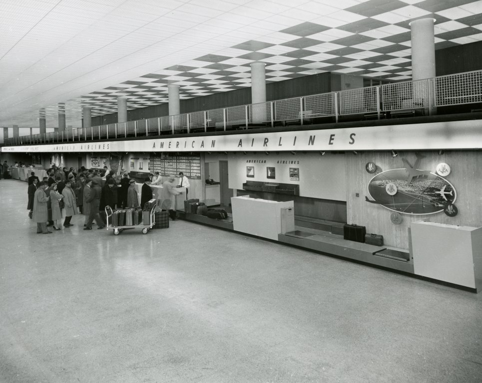 1959, Smith Terminal American Airlines ticket counter.