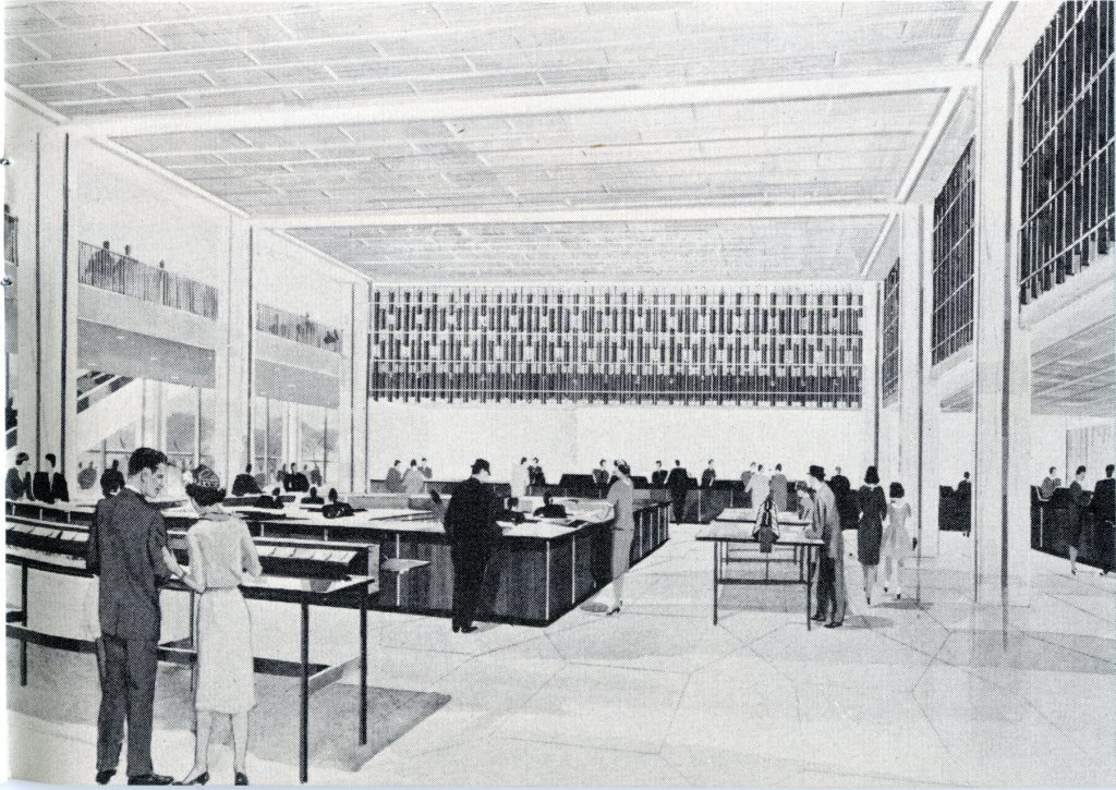 The Main Banking Floor had 39 tellers along “Tellers’ Row”.