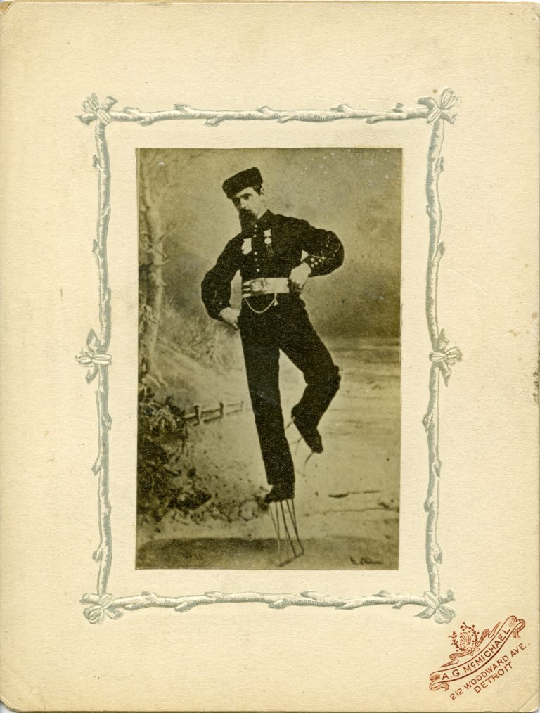 John Miner performing on his famous stilt-skates