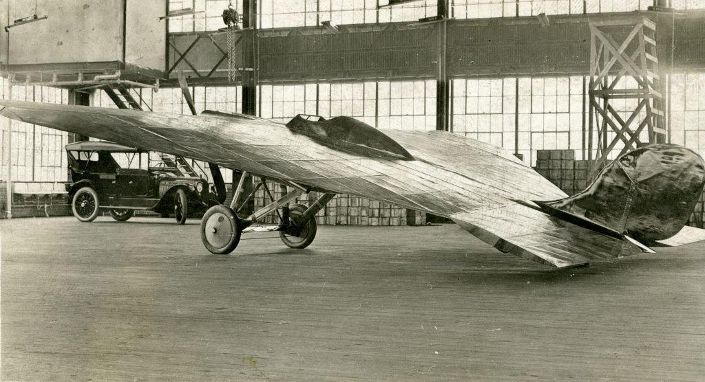 Stout Batwing under construction in a Motor Products Corporation plant, 1918.