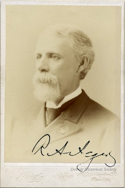 Autographed cabinet card of Russell Alger, c. 1900.
