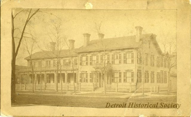 The storied Cass House was captured in this c. 1870 photograph.