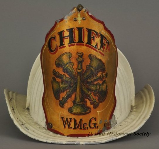 Metal Fire Chief's helmet