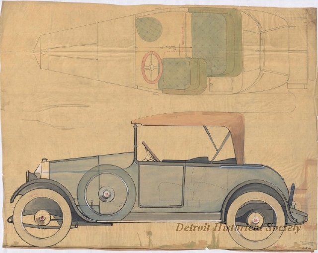 James Scripps Booth's sketch of "The Intimate Roadster", 1916 - 1960.169.010p
