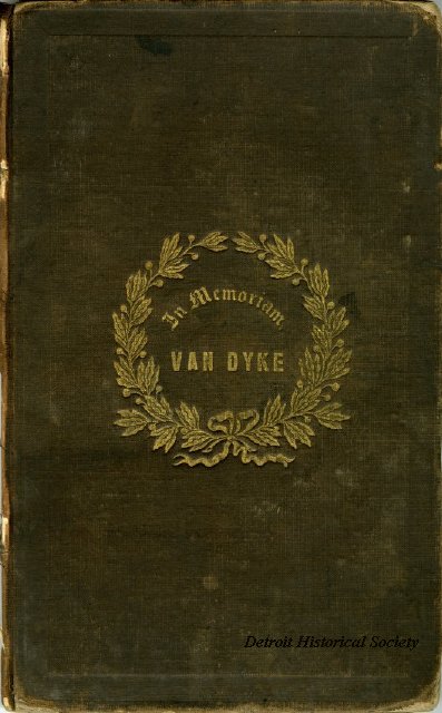 Book from the memorial service for James Van Dyke, 1856 - 1975.151.006