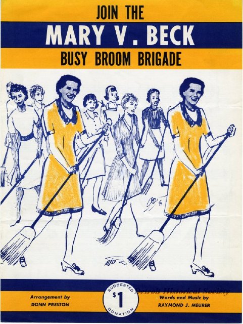 "Join the Mary V. Beck Busy Broom Brigade" sheet music