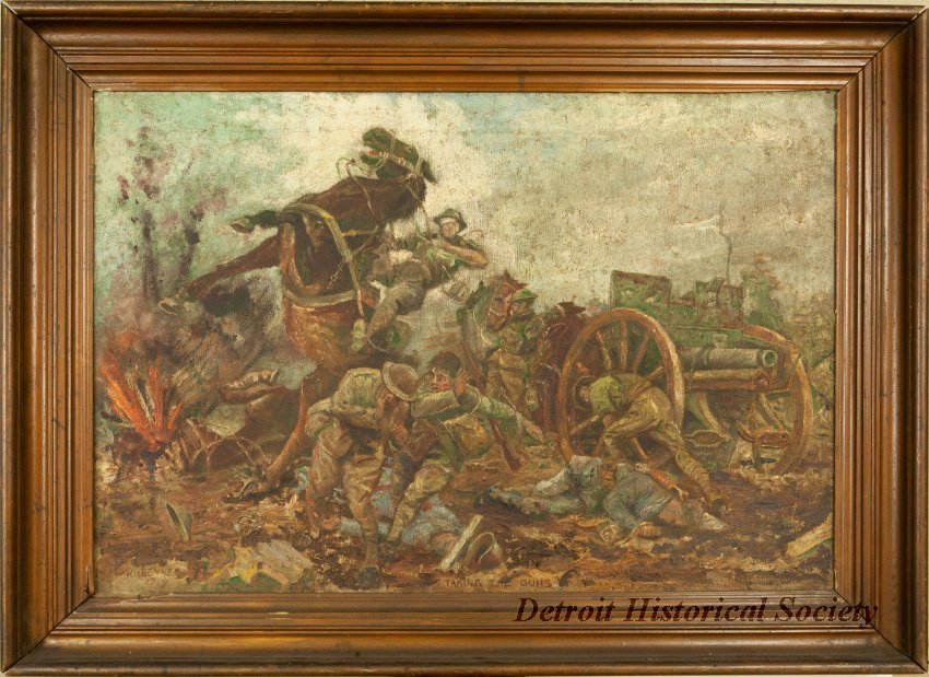 “Taking the Guns” painting by Harry Bennett, 1919 – 1984.007.001