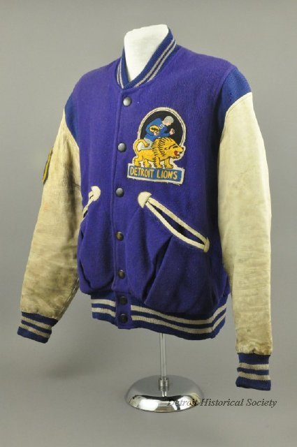 Lion's jacket likely worn by Bobby Layne, 1952 - 2003.005.010