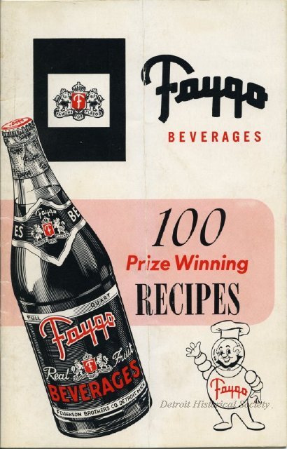 Faygo Pop cookbook, 1951