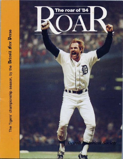 Cover of 1984 Tigers' Yearbook featuring Kirk Gibson