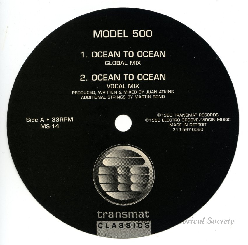 Record label for “Model 500, Ocean to Ocean,” 1990 – 2006.044.002a