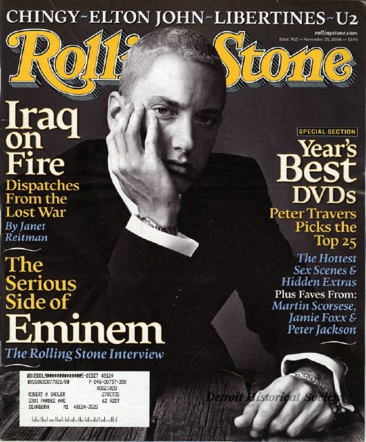 Eminem on the cover of Rolling Stone Magazine, 2004 - 2006.045.002