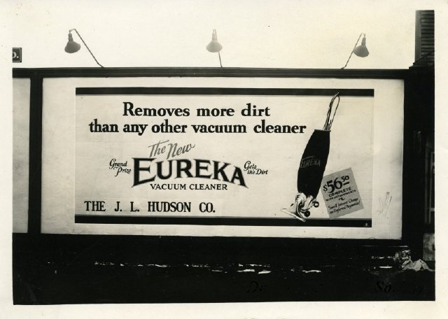 Eureka Vacuum Cleaner billboard, 1927 - 2008.007.190
