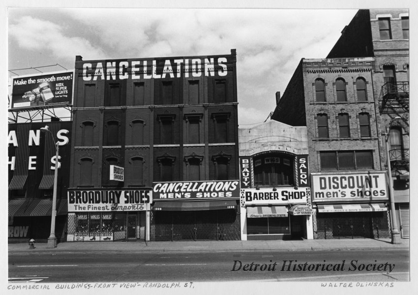 Randolph Street Commercial Buildings storefronts, c.1980 – 2008.033.199