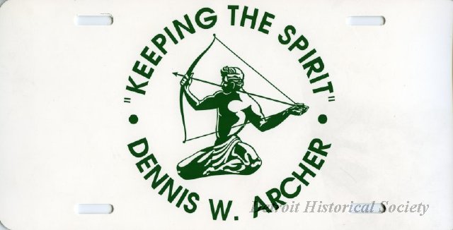 Dennis Archer campaign novelty plate