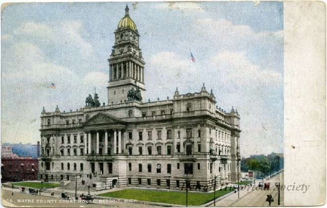 Wayne County Courthouse postcard, 1900s - 2011.036.243
