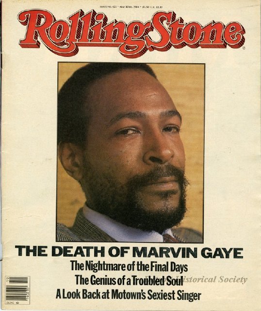 Rolling Stone Magazine featuring Marvin Gaye, 1984
