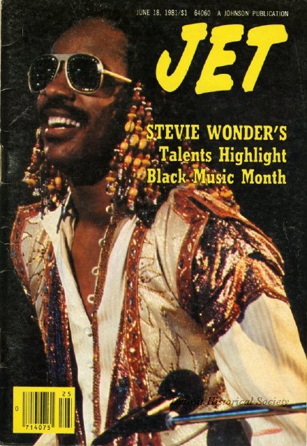Stevie Wonder on the cover of Jet Magazine, 1981 - 2012.005.032