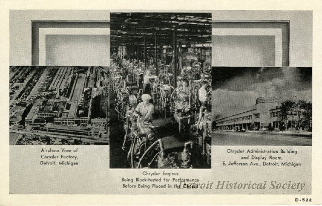 Chrysler Factory Postcard, 1940 