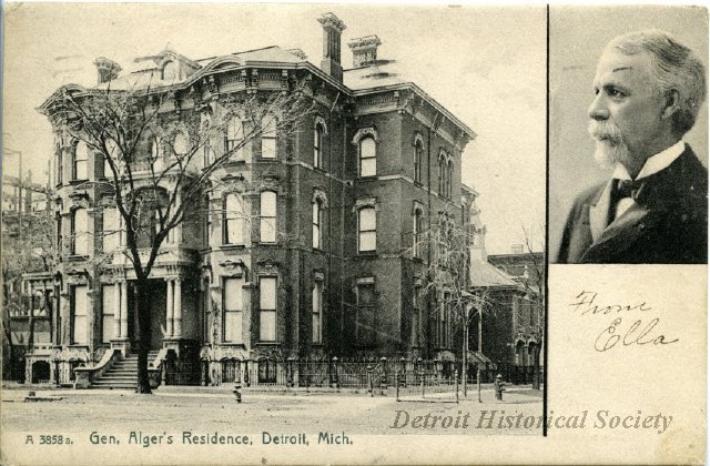 Postcard of Alger residence, 1905