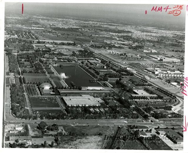 Aerial view of the General Motors Technical Center, 1973 - 2012.022.216