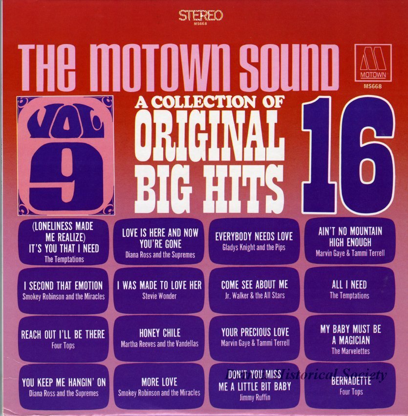 The Motown Sound, A Collection of 16 Original Big Hits, Volume 9, 1968 – 2012.035.014