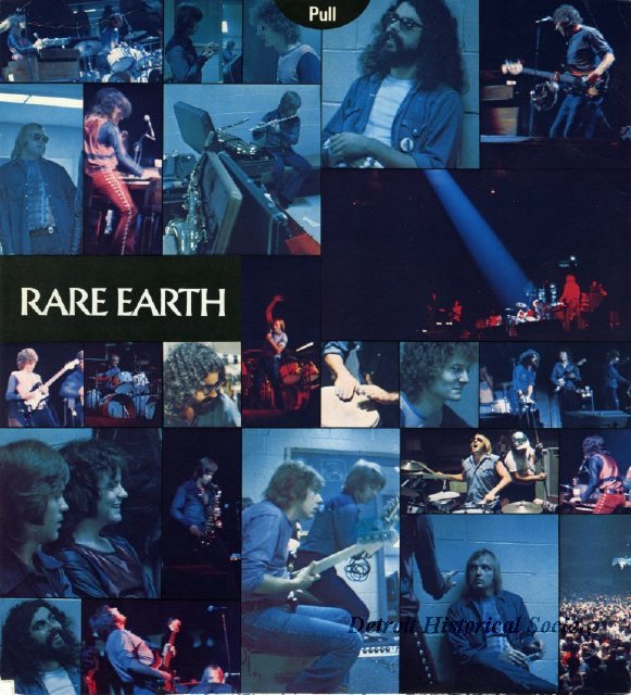 Pull-out poster showing photos of Rare Earth, 1971 - 2012.035.016-2