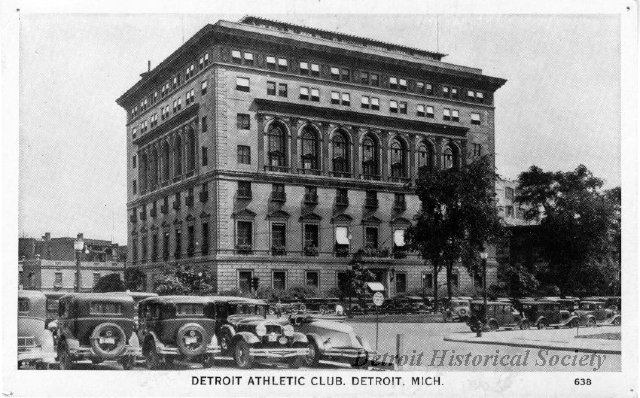 Detroit Athletic Club postcard, 1920s
