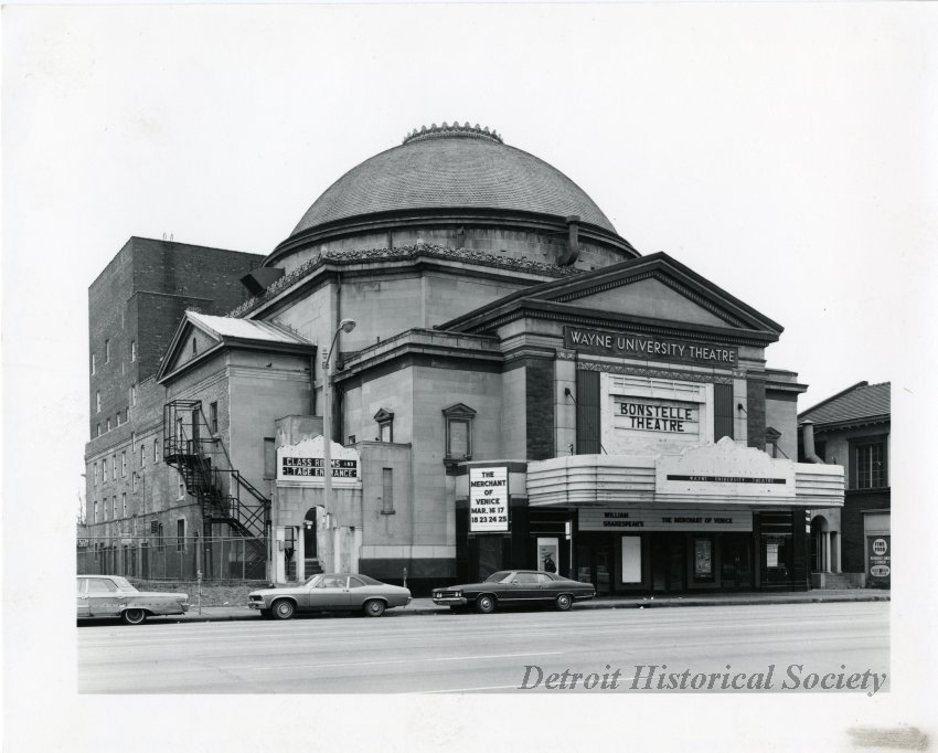 Bonstelle Theatre Exterior, c.1973 – 2012.046.614
