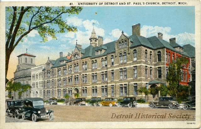 University of Detroit postcard, 1920 - 2012.046.990