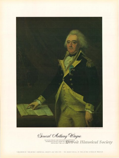 Poster showing General Anthony Wayne, 1976 - 2013.042.492