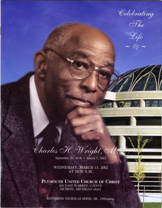 Booklet for Charles H. Wright Memorial Service, 2002 – 2014.002.361
