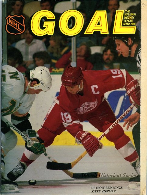 Issue of Goal Magazine featuring Steve Yzerman on the cover, 1990 - 2014.003.155