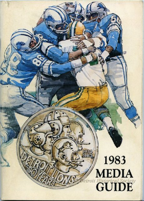 1983 50th Year Detroit Lions media guide