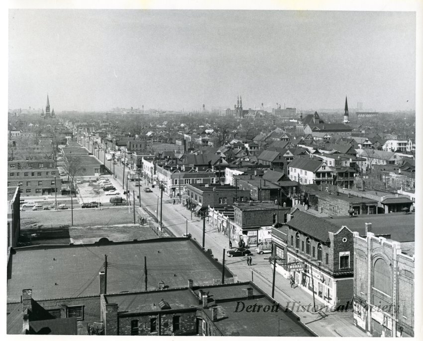 Aerial view of Hastings Street, 1959 – 2014.036.043