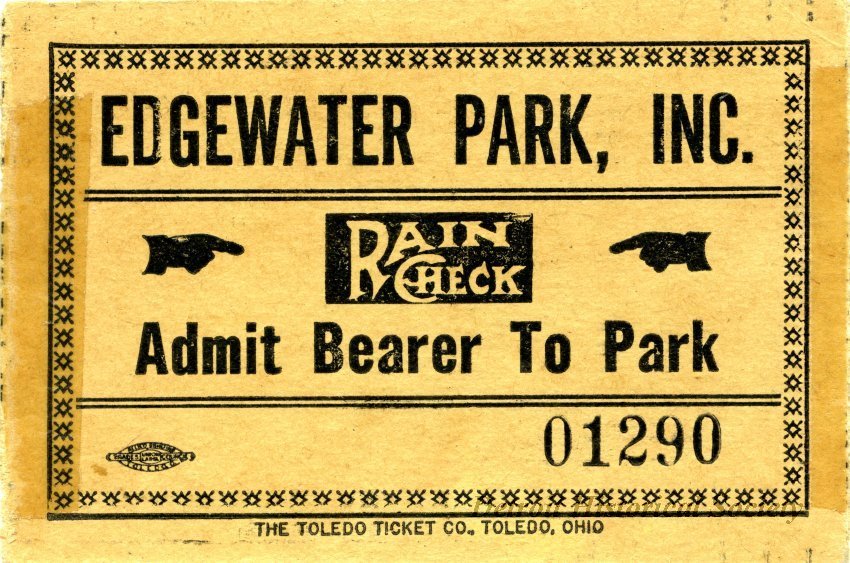 Admission ticket for Edgewater Park, c.1950 – 2020.020.001